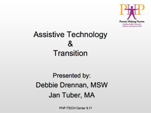 Click to view the webinar recording for AT & Transition: What Happens After High School?