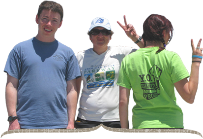 Photo of three YO member youth.